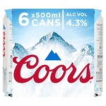  Coors Light 500ml Cans 6 Pack